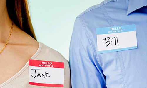 his and hers name tags