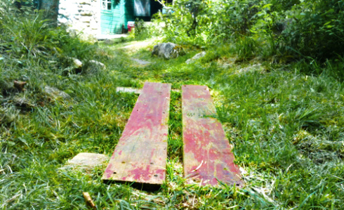 threshold camp walk bridge boards planks