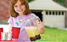 lemonade stand kid kids girl selling lemonade