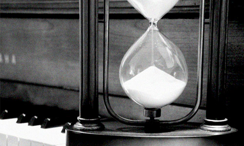 Don't trade your passions for a purely practical existence. keyboard time grand piano hourglass