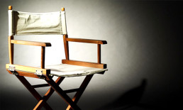 director's chair in spotlight