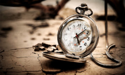 the umpteenth time - The Best Advice So Far - broken pocket watch on cracked earth