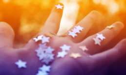 The Best Advice So Far - 'tis a gift - open hand showing silver stars