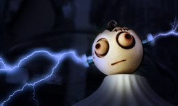 The Best Advice So Far - overload - Frankenstein-like coconut with lightning striking ear bolts