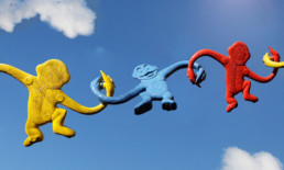 if i can do it today - The Best Advice So Far - Barrel of Monkeys monkeys forming a chain across a blue sky